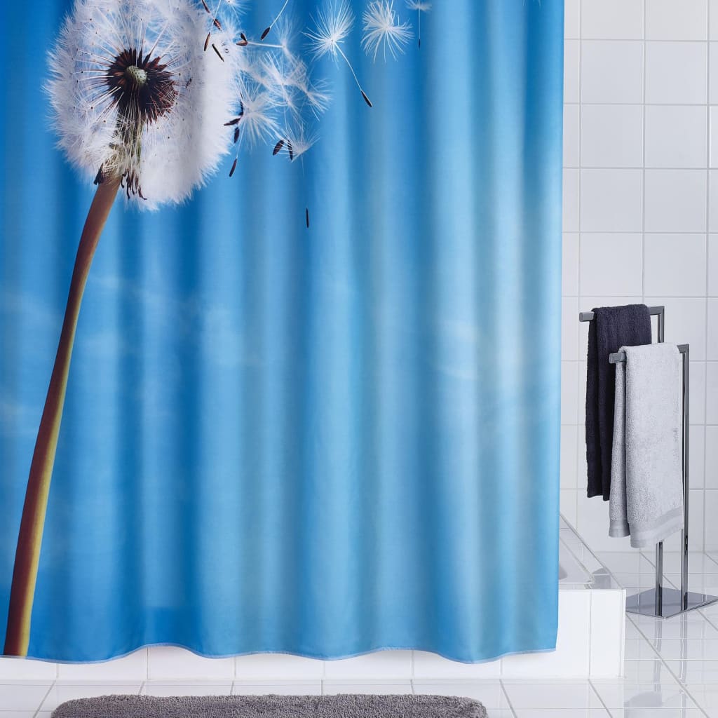 Perdea de dus cu imprimeu papadie RIDDER, Poliester, 180 x 200 cm Multicolour