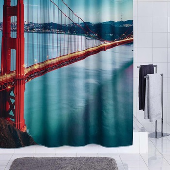 Perdea de dus cu imprimeu San Francisco RIDDER, Poliester, 180 x 200 cm Multicolour Perdea de dus cu imprimeu San Francisco RIDDER, Poliester, 180 x 200 cm Multicolour