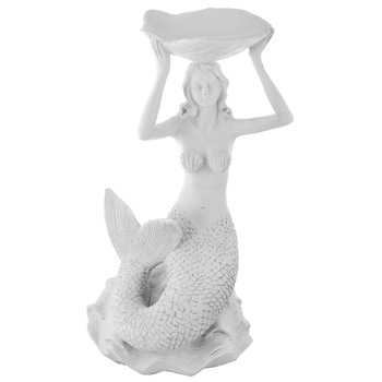 Decoratiune sirena 7301, Polirasina, 13 x 26 cm, Alb Decoratiune sirena 7301, Polirasina, 13 x 26 cm, Alb