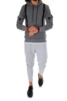 Hanorac 2667, slim fit , model pentru barbati, gri, Gri Hanorac 2667, slim fit , model pentru barbati, gri, Gri