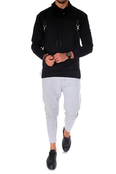 Hanorac 2676, slim fit , model pentru barbati, negru, Negru Hanorac 2676, slim fit , model pentru barbati, negru, Negru