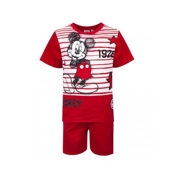 Pijama maneca scurta Mickey Mouse 5279, Rosu Pijama maneca scurta Mickey Mouse 5279, Rosu