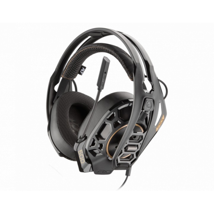 Гейминг слушалки Plantronics - RIG 500 Pro HS, черни/златисти