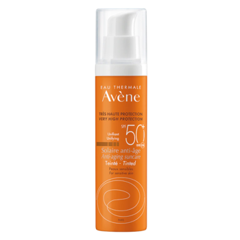 Crema antirid nuantatoare cu protectie solara Avene SPF 50+ pentru ten sensibil, 50 ml Crema antirid nuantatoare cu protectie solara Avene SPF 50+ pentru ten sensibil, 50 ml