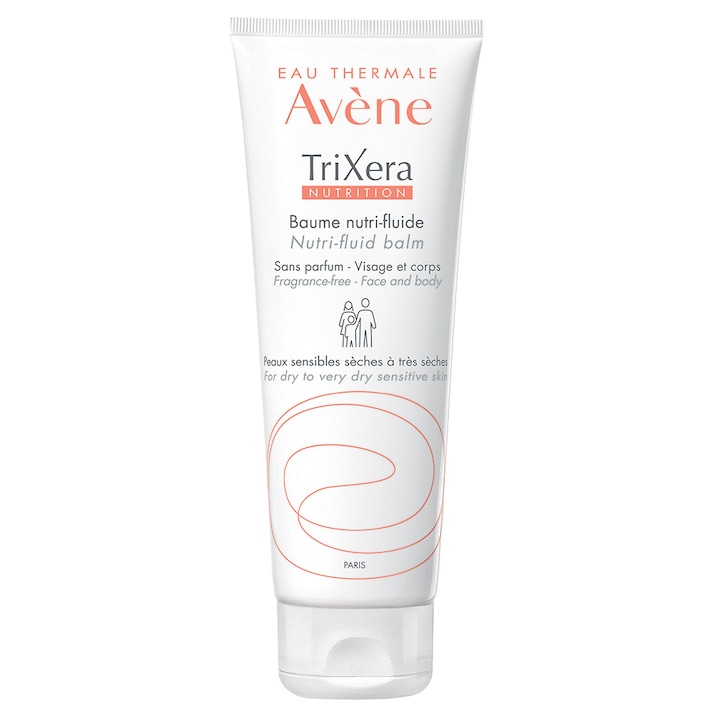 Avene TriXera Nutrition tápláló balzsam arcra és testre, száraz és érzékeny bőrre, 200 ml