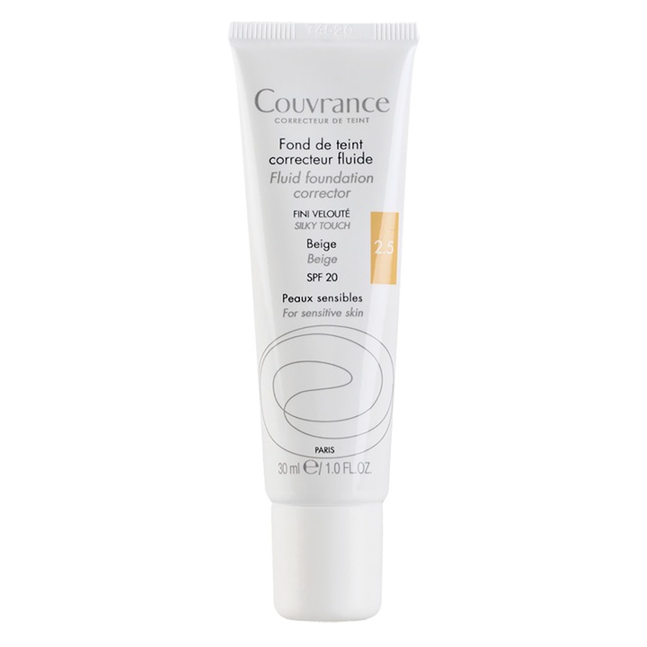 Фон дьо тен Avene Couvrance, Флуид, 02 Natural, SPF 20, 30 мл