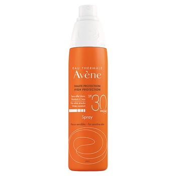 Spray cu protectie solara Avene SPF 30 pentru ten sensibil, 200 ml Spray cu protectie solara Avene SPF 30 pentru ten sensibil, 200 ml