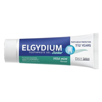 Pasta de dinti Elgydium Junior cu aroma de menta, 7-12 ani, 50 ml Pasta de dinti Elgydium Junior cu aroma de menta, 7-12 ani, 50 ml