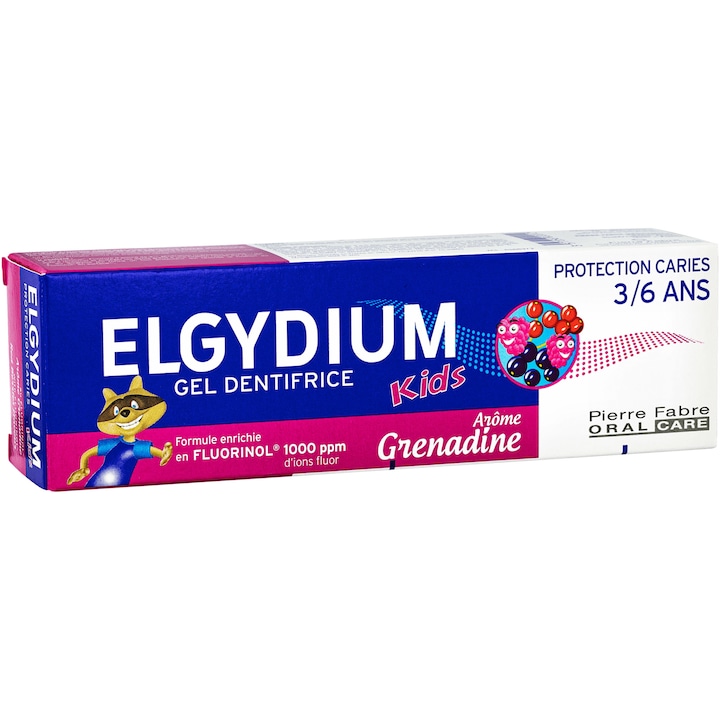 Паста за зъби Elgydium Kids, С вкус на горски плодове, 3-6 години, 50 мл
