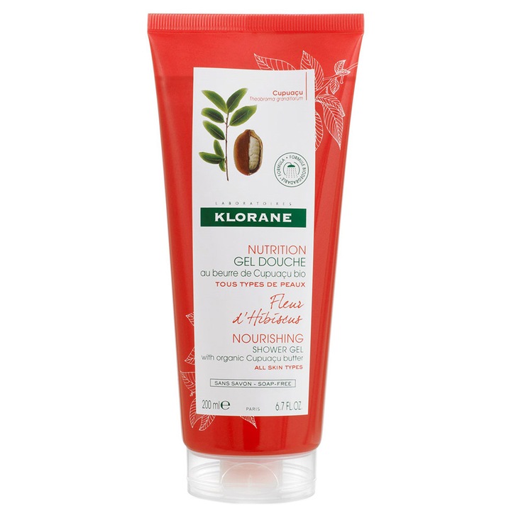 Klorane tusfürdő hibiszkuszvirág kivonattal, minden bőrtípusra, 200 ml