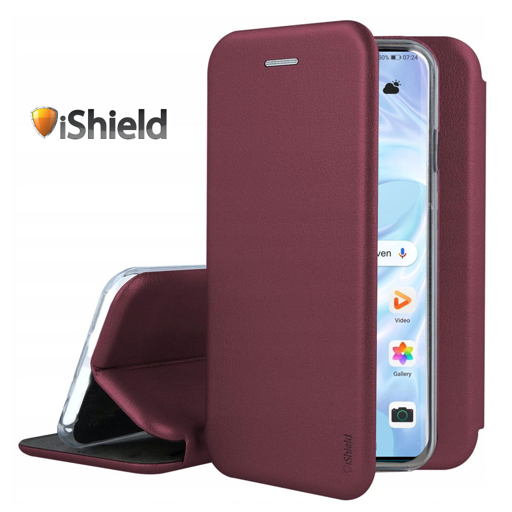 Husa pentru Samsung A51, Flip, carte cu magnet integrat, buzunar interior, piele eco, iShiled - Visinie