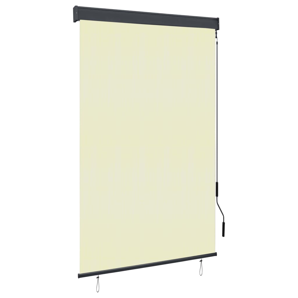 Jaluzea rulou de exterior, vidaXL, Textil, 120 x 250 cm, Crem