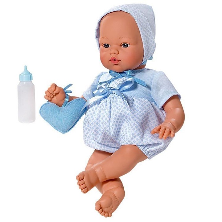 Кукла, Asi, 0403531, Кукла-бебе, Коке със синьо костюмче и чантичка, 36 см