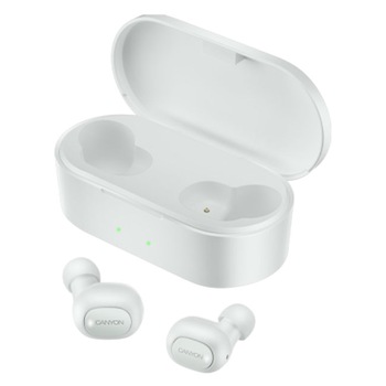 Casti bluetooth Canyon cu suport pentru incarcare - ALB Casti bluetooth Canyon cu suport pentru incarcare - ALB