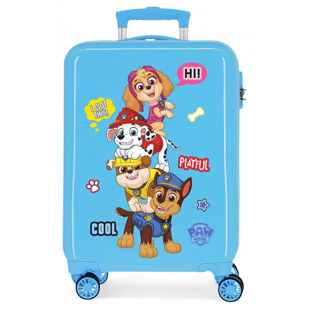 Troler cabina ABS 55 cm Paw Patrol Playful albastru