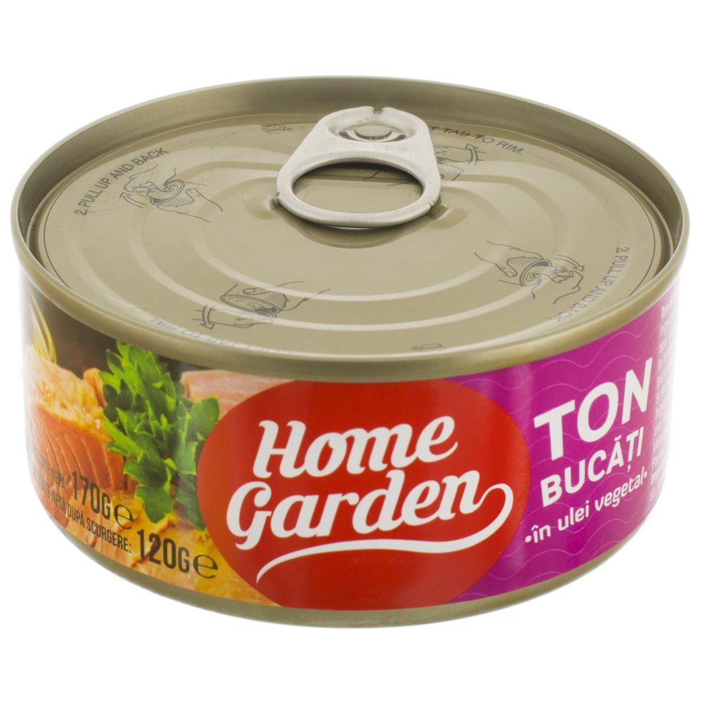 Ton bucati in ulei 170g Home Garden