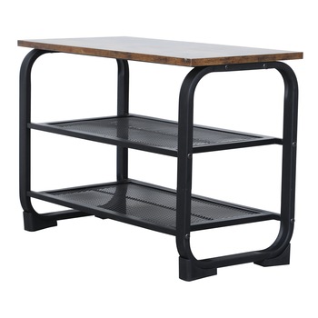 Pantofar / banca hol Kring Goa, 66x30x45 cm, aspect rustic / industrial Pantofar / banca hol Kring Goa, 66x30x45 cm, aspect rustic / industrial