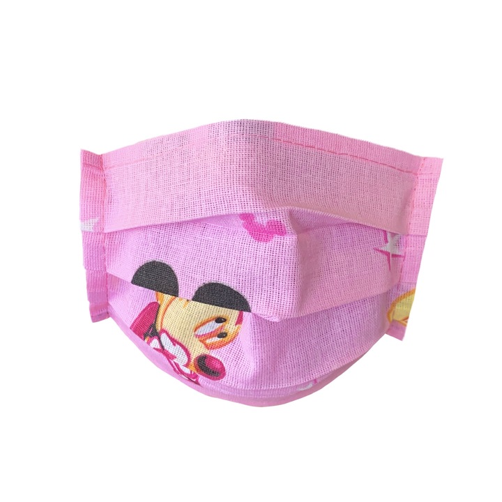 Masca protectie reutilizabila pentru copii, bumbac, un strat, asigura o buna respiratie, Mickey Mouse