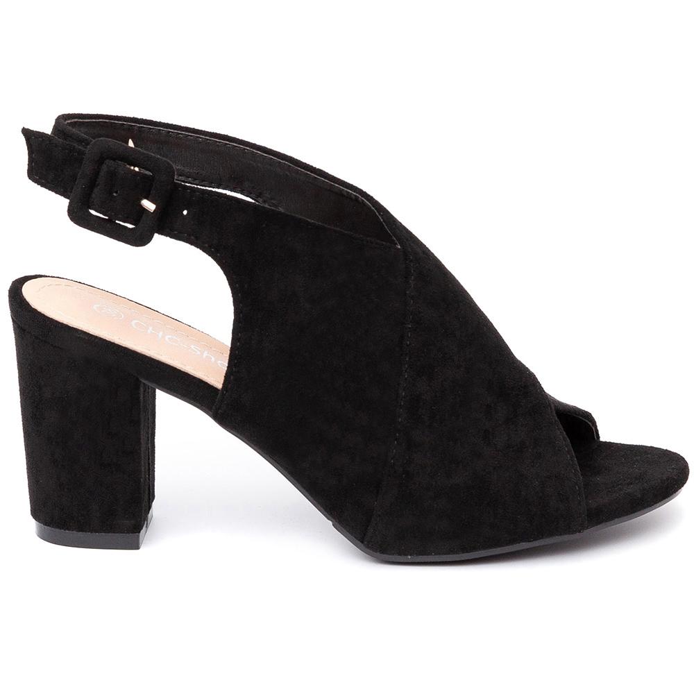 Sandale dama Karee cu toc gros, Negru, Negru