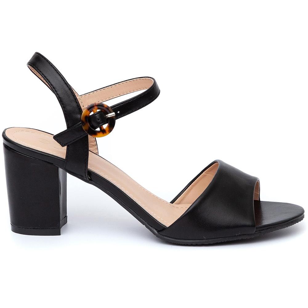 Sandale dama Kabecka cu toc, Negru, Negru