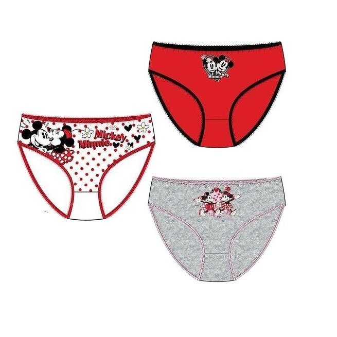 Set 3 perechi chiloti Minnie Mouse 3867, Multicolor