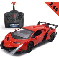 jucarie masinuta lamborghini aku cu telecomanda leduri si sunete specifice manevrare de la distanta rosu pentru copii ak6779ro imagen 13_0_
0
