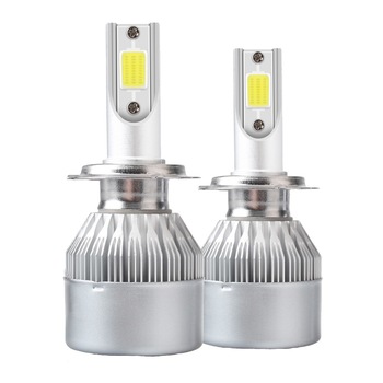 Set 2 LED auto h7 72w 7600 lumeni 6000k C6 12-24v Set 2 LED auto h7 72w 7600 lumeni 6000k C6 12-24v