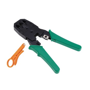 Cleste triplu LanKATT sertizat modular RJ45 / RJ11 / RJ12 / RJ9, taiat/dezizolat cablu si sertizat mufe Cleste triplu LanKATT sertizat modular RJ45 / RJ11 / RJ12 / RJ9, taiat/dezizolat cablu si sertizat mufe