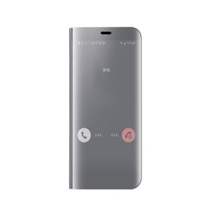 Flip Mirror tok Huawei Mate 30 Silver telefonhoz