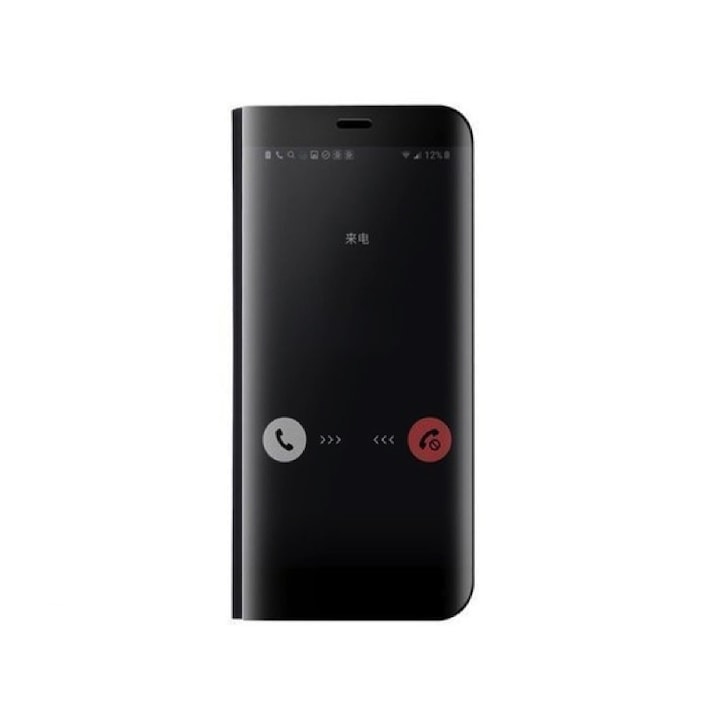 Felhajtható tükörborítás, amely kompatibilis a Galaxy A50/Galaxy A30s Black készülékkel