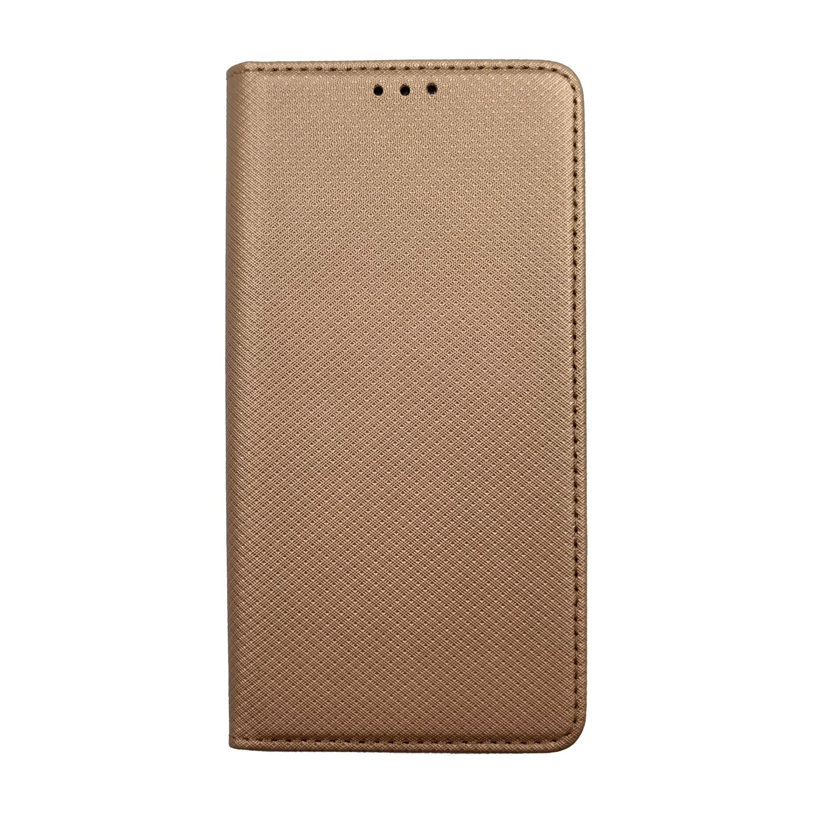 Husa Flip Carte Huawei Y5P Magnetica Cu Stand, Portofel, Antisoc, Viceversa Auriu
