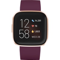 Ceas smartwatch Fitbit Versa 2, NFC, Bordeaux/ Copper Rose Aluminum