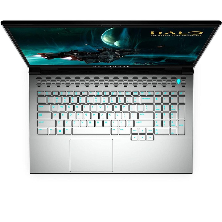Laptop Dell Alienware m17 R3, 17.3" FHD cu procesor Intel Core i7-10750H (6-Core, 12MB Cache, up to 5.1GHz w/ Turbo Boost 2.0), NVIDIA GeForce RTX 2070 8GB GDDR6, 16GB DDR4, 1.5 TB SSD, no ODD, Windows 10 Pro, Lunar Light