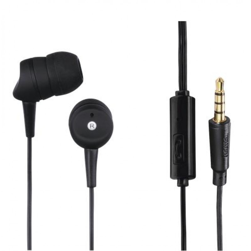 Casti stereo in ear Basic4Phone Hama, 10 mm, 1.2 m, Negru