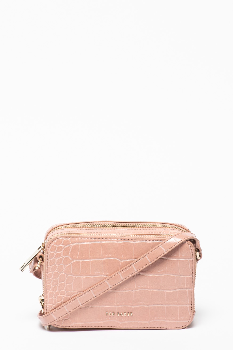 Ted Baker, Geanta crossbody din piele ecologica Stina, Roz prafuit