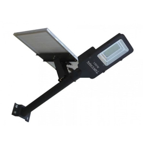 Lampa iluminat stradal cu panou fotovoltaic si consola 100W