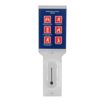 Suport de perete cu dozator automat pentru dezinfectare maini, alb, 1100ml Suport de perete cu dozator automat pentru dezinfectare maini, alb, 1100ml