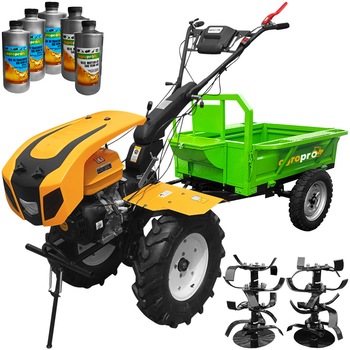 Motocultor AgroPro HS 1100D NEW, motor 16 CP, Euro V, latime lucru 135 cm, senzor ulei, far, freze, roti cauciuc, remorca, 5l ulei AgroPro Motocultor AgroPro HS 1100D NEW, motor 16 CP, Euro V, latime lucru 135 cm, senzor ulei, far, freze, roti cauciuc, remorca, 5l ulei AgroPro