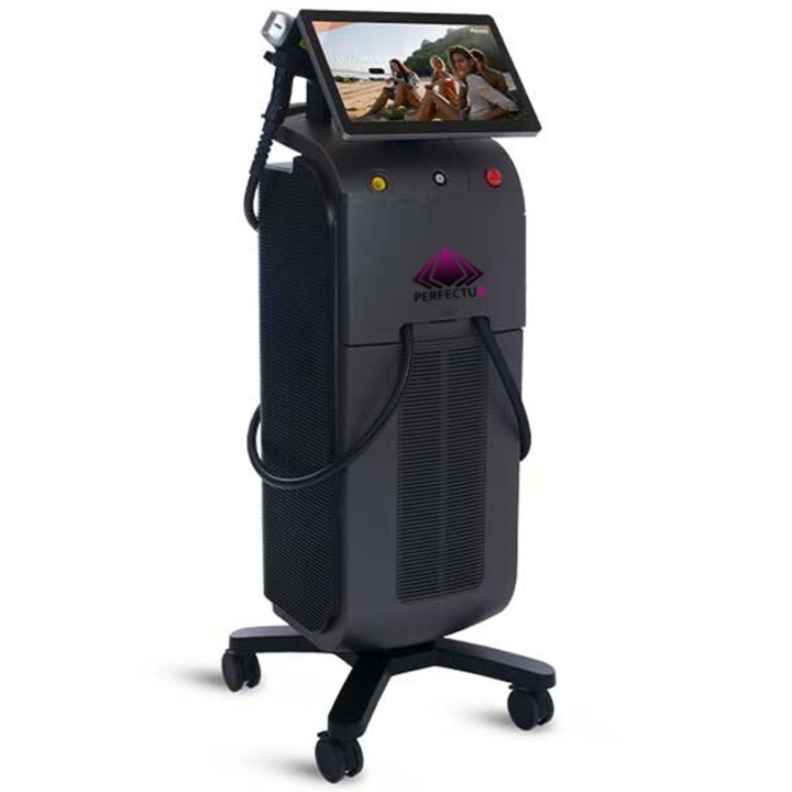 Definitive Hair Removal Device 2 fogantyúk 755 nm, 808 nm, 1064 nm lézerdióda, 50 000 000 impulzus, Professzionális végleges lézeres szőrtelenítő szalon TEC+zafír hűtő 8-1600 W