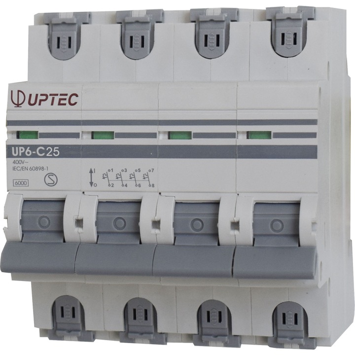 Intrerupator automat tetrapolar UP-6 UPTEC 25A curba C, Comtec
