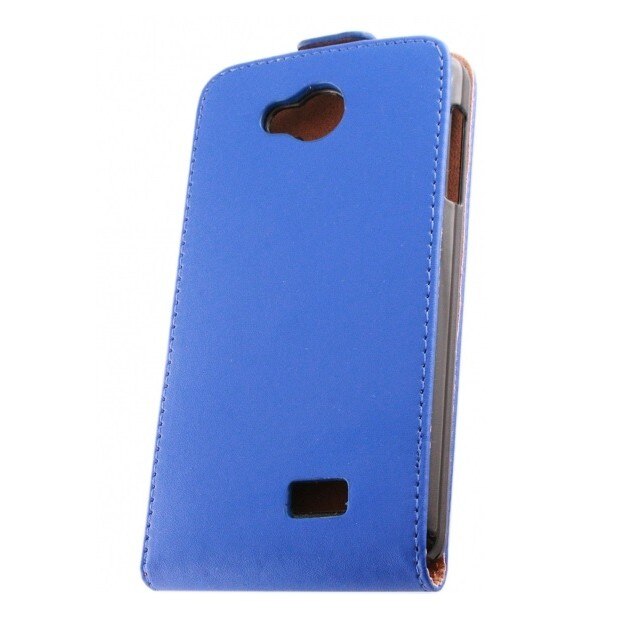 Husa LG F60, Piele eco, Elegance flip, albastru