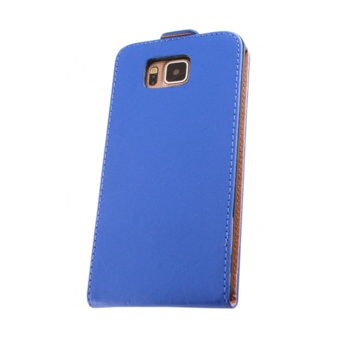 Husa Samsung Galaxy Alpha G850, Piele eco, Elegance flip, albastru