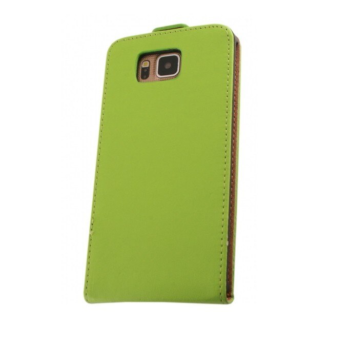 Husa Samsung Galaxy Alpha G850, Piele eco, Elegance flip, verde