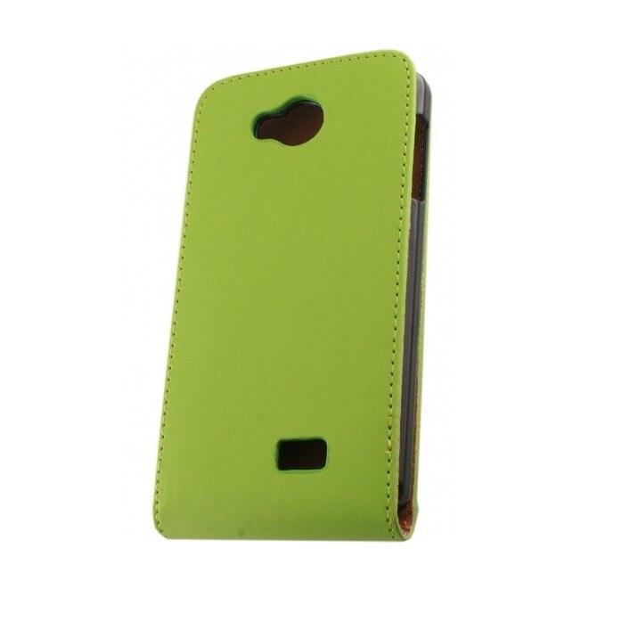 Husa LG F60, Piele eco, Elegance flip, verde
