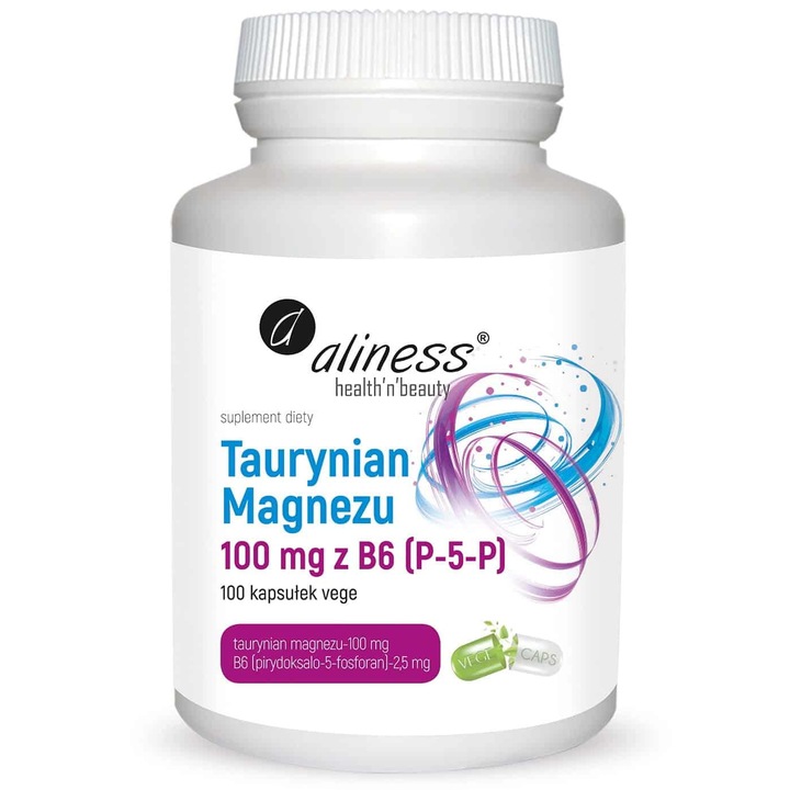 Aliness magnézium-taurát 100 mg B6-dal (P-5-P) kapszula, 100 db