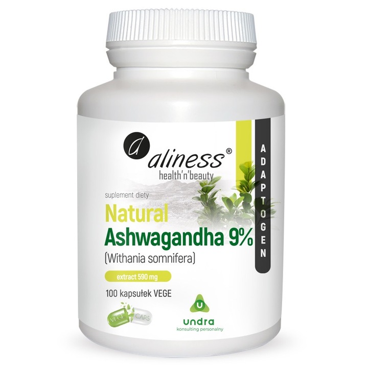 Aliness Natural Ashwagandha 9% 590 mg kpaszula, 100 db