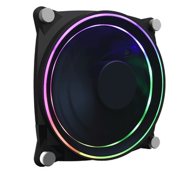 Ventilator Gamemax GMX 12DBB, Black, Dual-Ring ARGB Ventilator Gamemax GMX 12DBB, Black, Dual-Ring ARGB