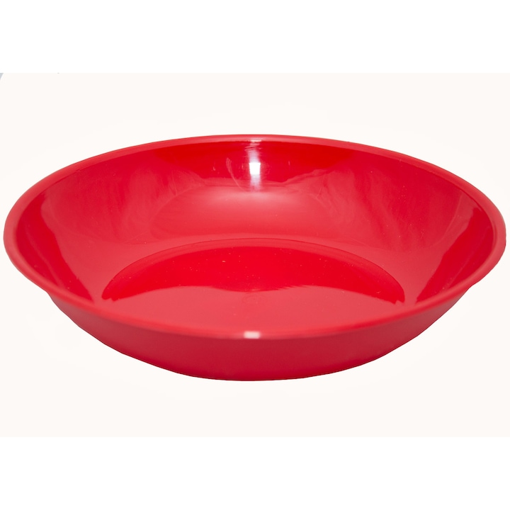 piros tányér
