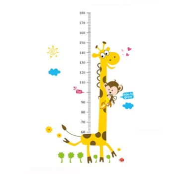 Sticker cu gradatie decorativ Giftify Metru Girafa autocolant de perete pentru masurat inaltimea copiilor, 90x60cm Sticker cu gradatie decorativ Giftify Metru Girafa autocolant de perete pentru masurat inaltimea copiilor, 90x60cm