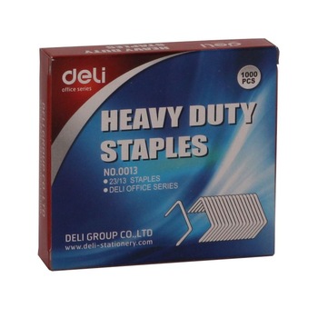 Capse Deli, 23/13, 1000 buc/cutie, heavy duty, pana la 100 coli Capse Deli, 23/13, 1000 buc/cutie, heavy duty, pana la 100 coli